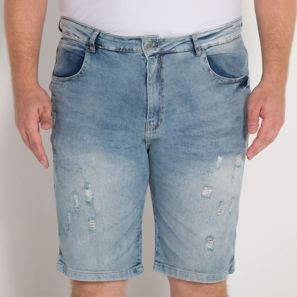 Bermuda Jeans Plus Size Skinny Rock & Soda