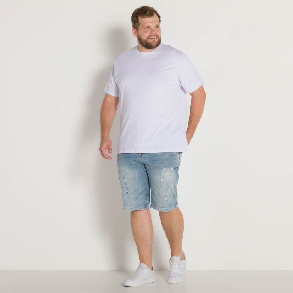 Bermuda Jeans Plus Size Skinny Rock & Soda