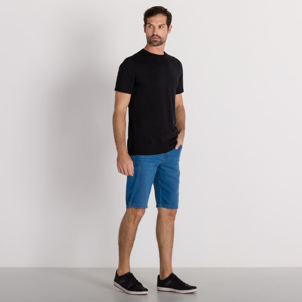 Bermuda Jeans Puído Minimalista Marc Alain