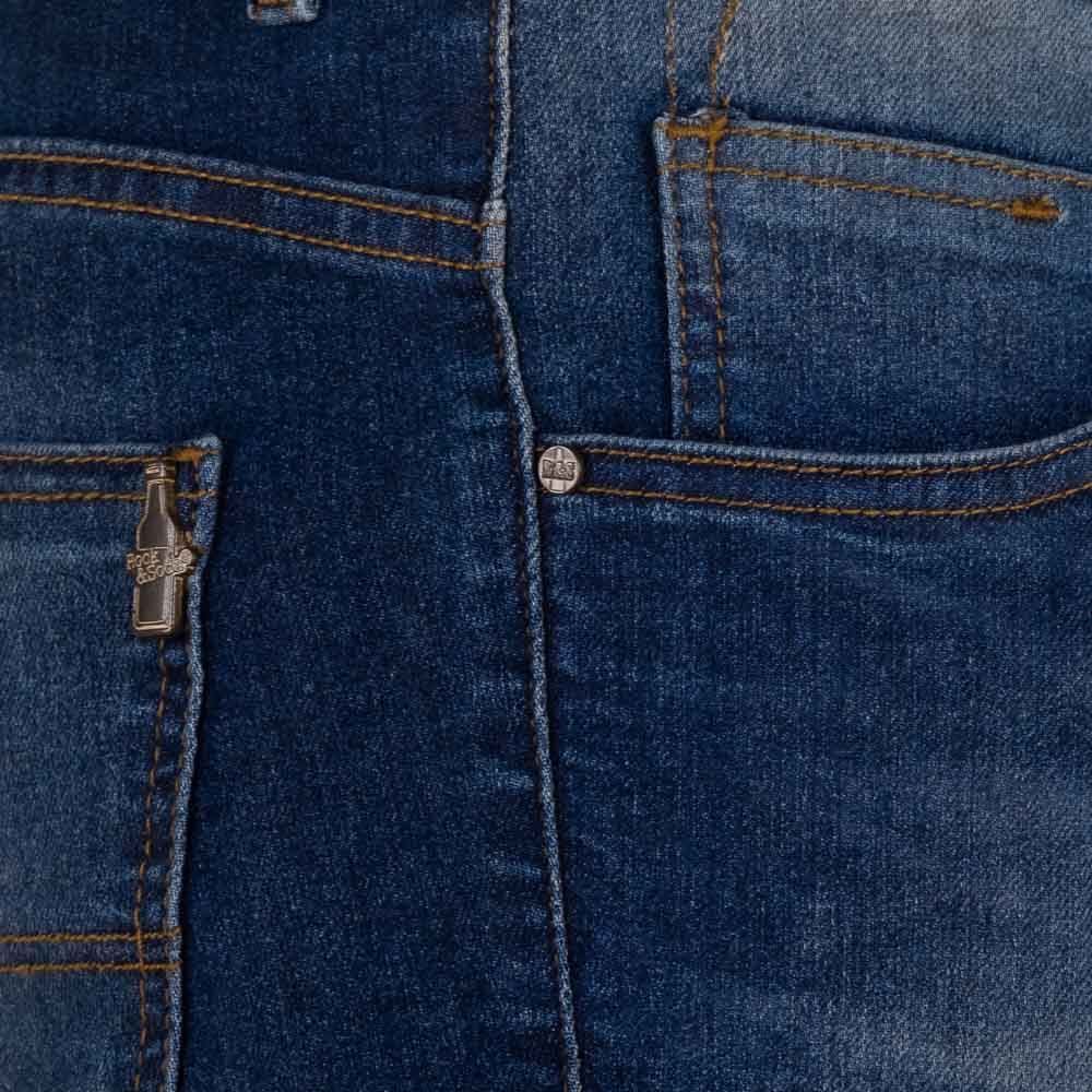 Bermuda Jeans Skinny com Bigodes Rock&Soda