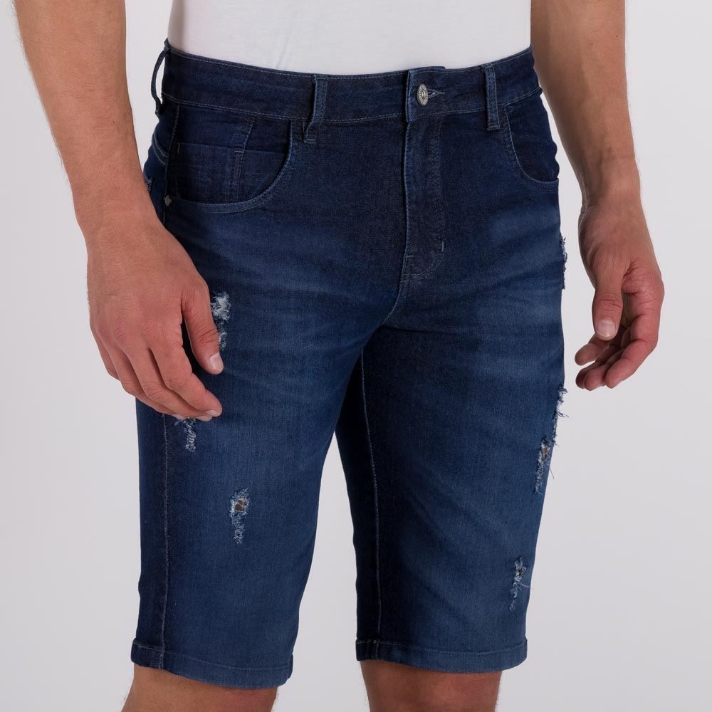 Bermuda Jeans Skinny Contraste Rock&Soda