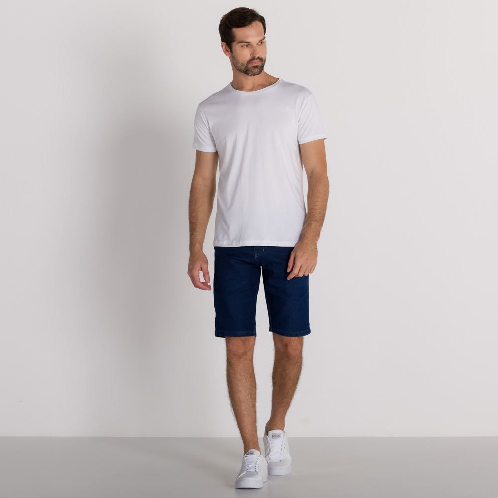 Bermuda Jeans Slim Básica Marc Alain