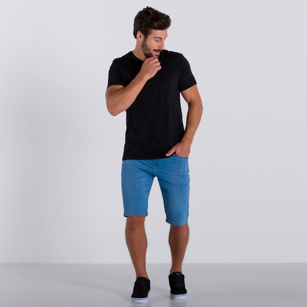 Bermuda Jeans Slim Claro Marc Alain