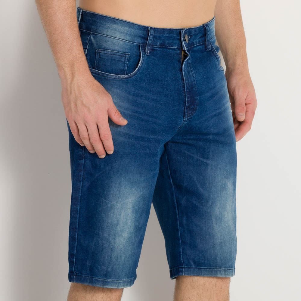 Bermuda Jeans Slim Masculino Marc Alain