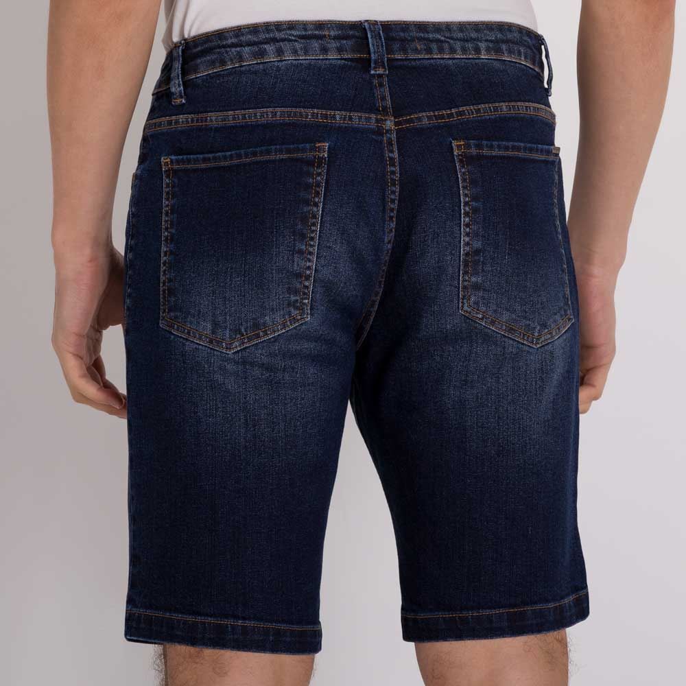 Bermuda Jeans Tradicional com Bigodes Marc Alain