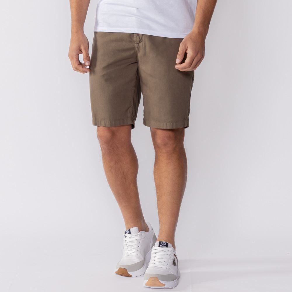 Bermuda Masculina Alfaiataria Tecido Plano Marc Alain