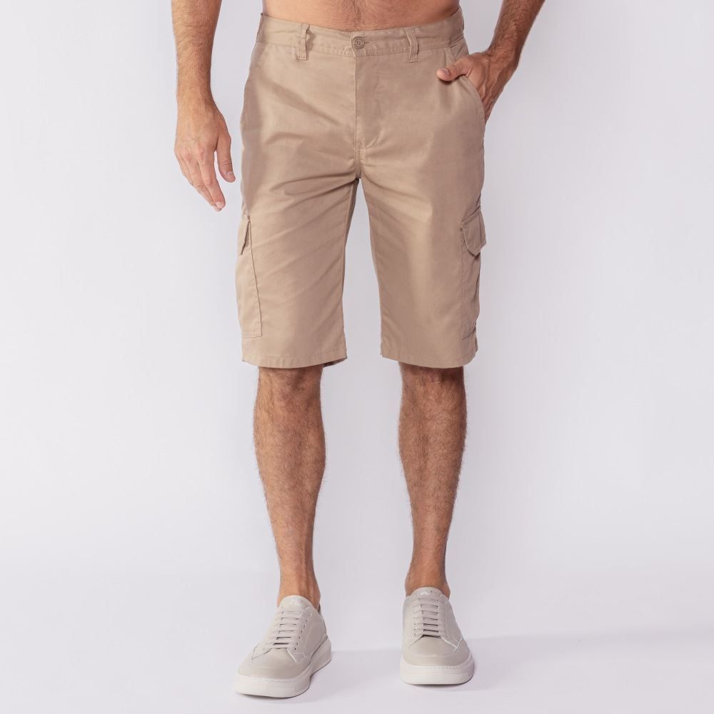 Bermuda Masculina De Sarja Bolso Cargo Marc Alain