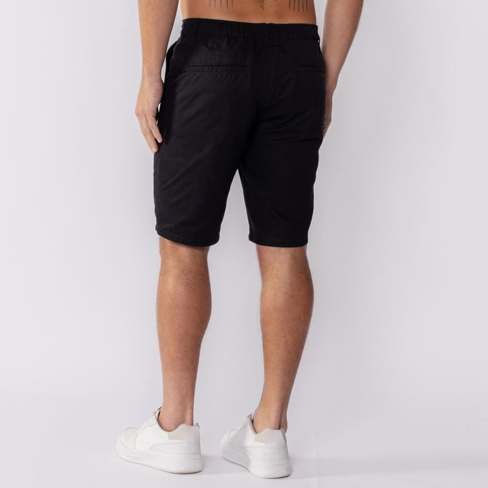 Bermuda Masculina De Sarja Com Elástico Marc Alain