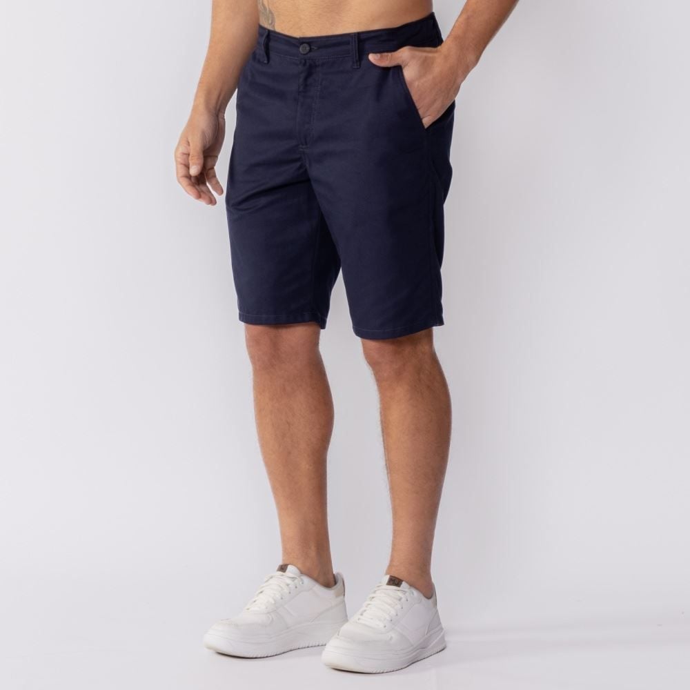 Bermuda Masculina De Sarja Com Elástico Marc Alain