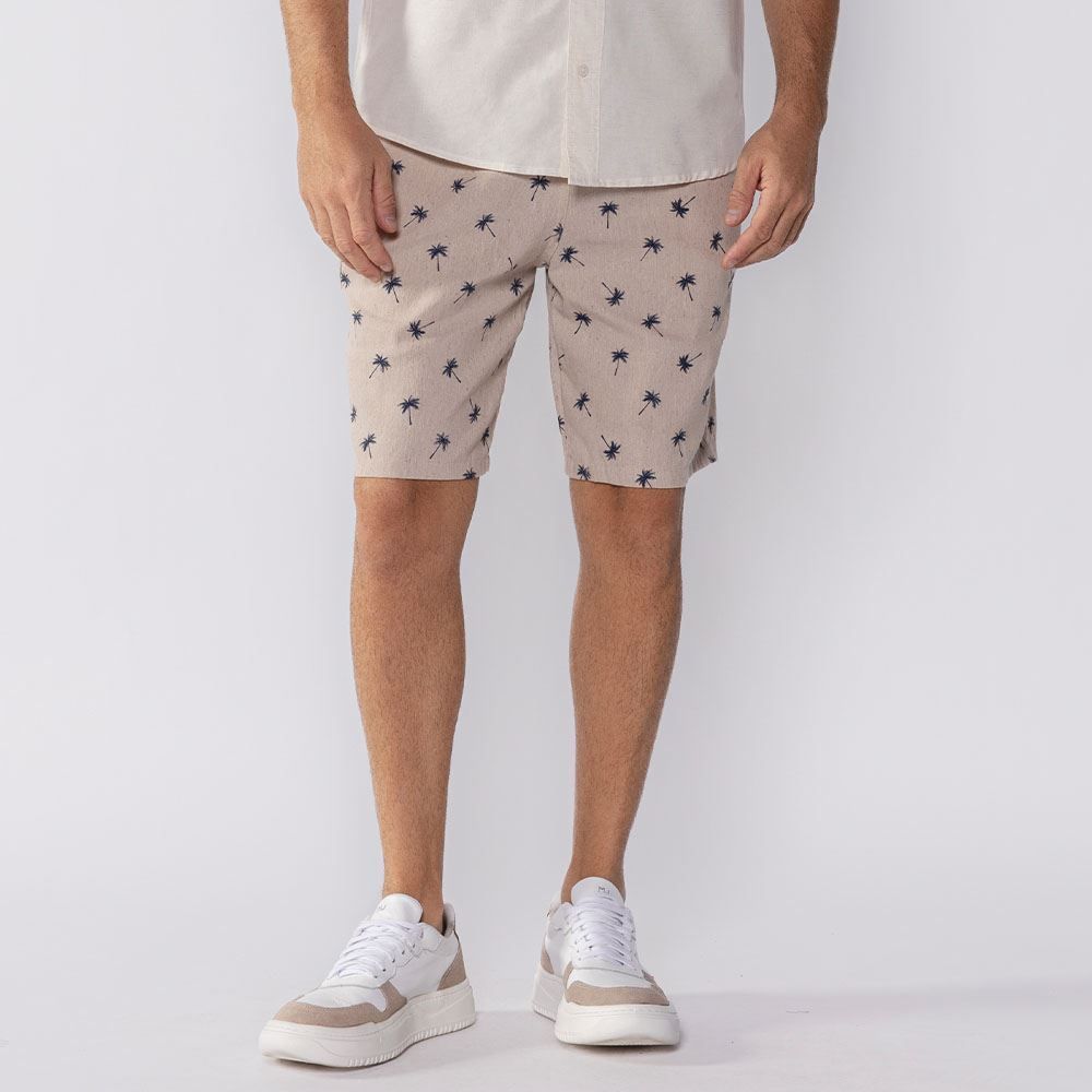 Bermuda Masculina Estampada De Sarja Marc Alain