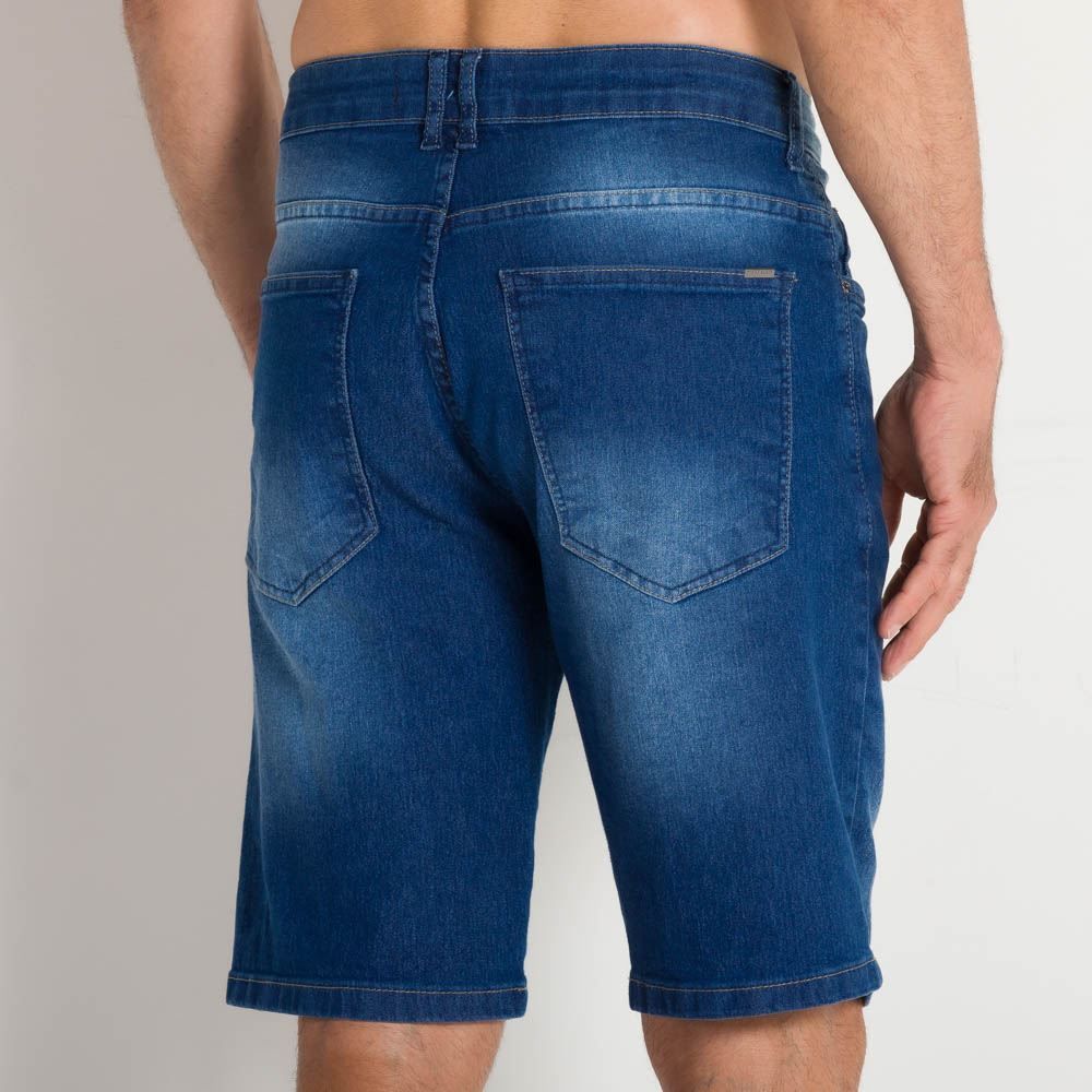 Bermuda Masculina Slim Jeans Lavação Marc Alain
