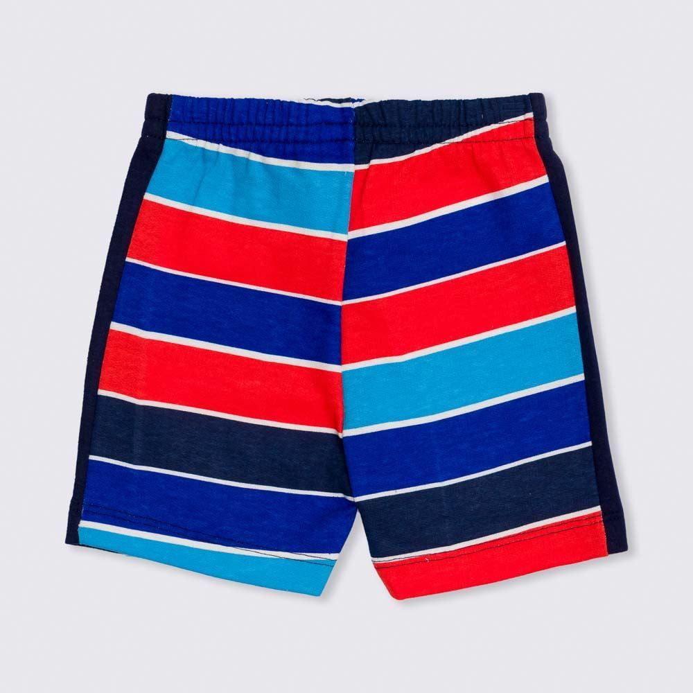 Bermuda P ao G Moletom com Listras Yoyo Baby