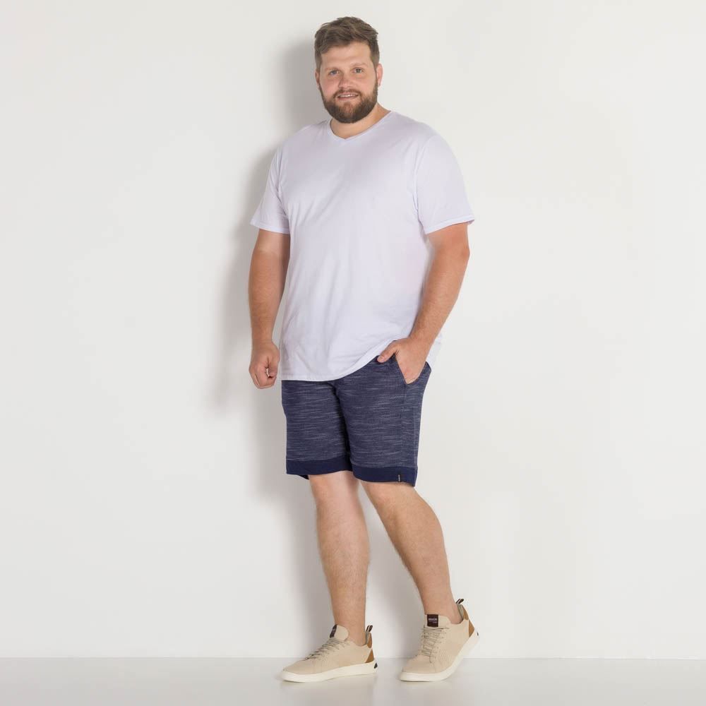 Bermuda Plus Size Moletinho Rope Nicoboco