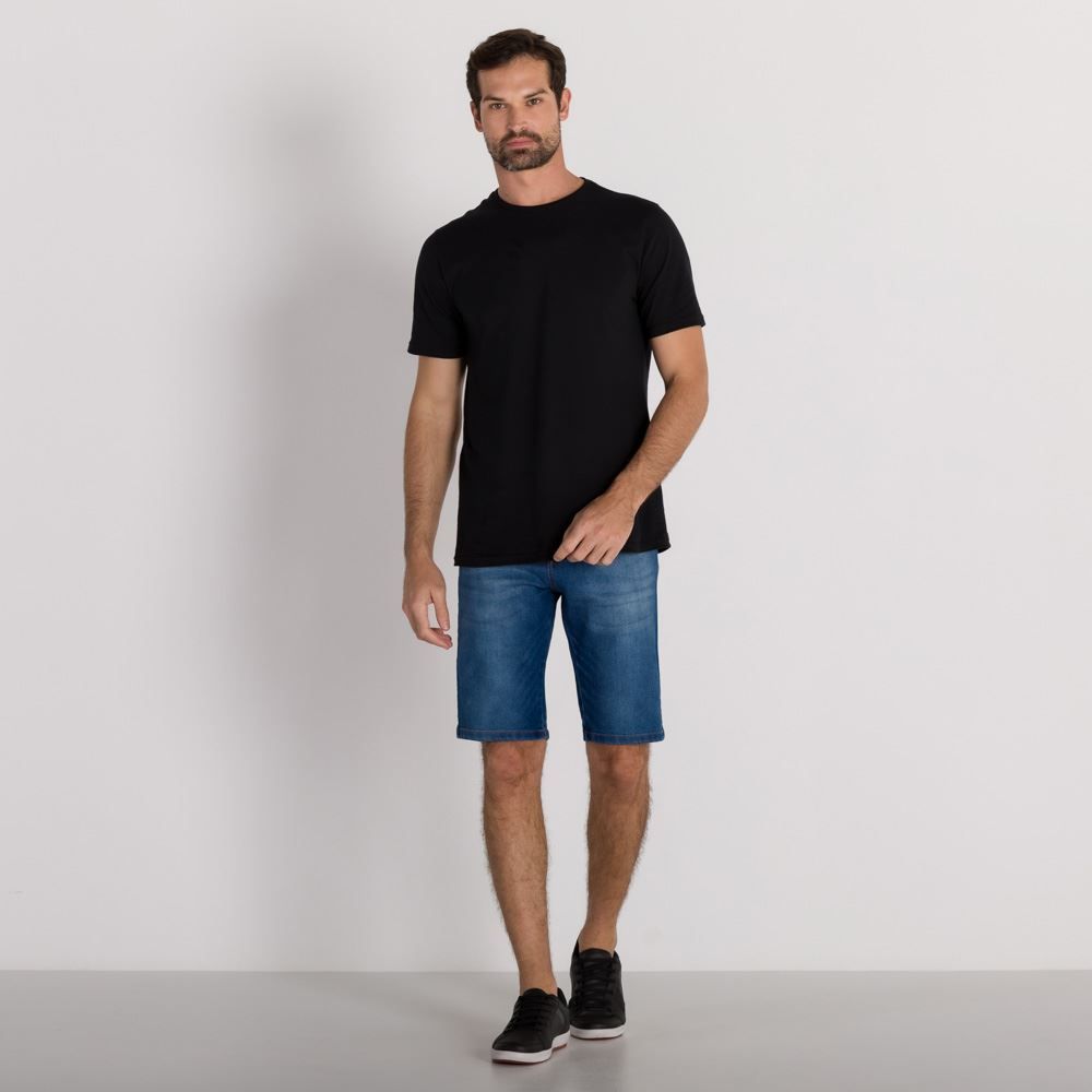 Bermuda Skinny Bigodes 3D Marc Alain