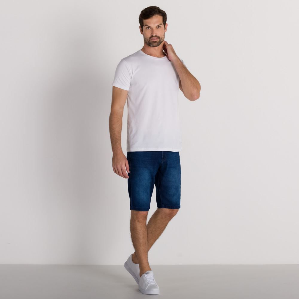 Bermuda Slim Escura Marc Alain