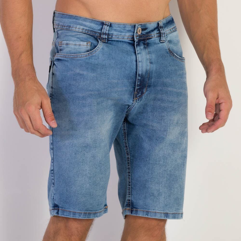 Bermuda Slim Jeans Masculina Nicoboco