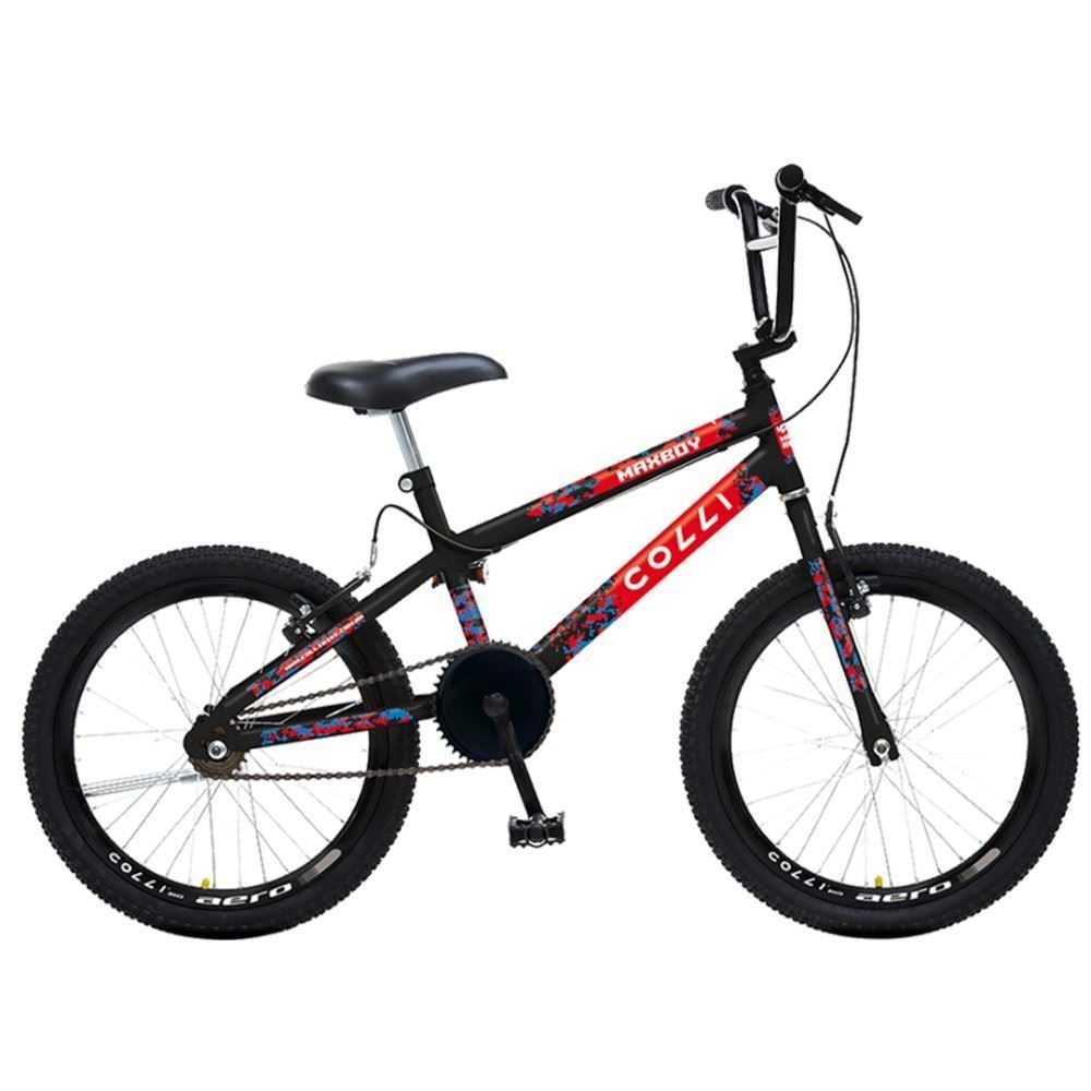 Bicicleta Aro 20 Colli Max Boy - Preto com Vermelho