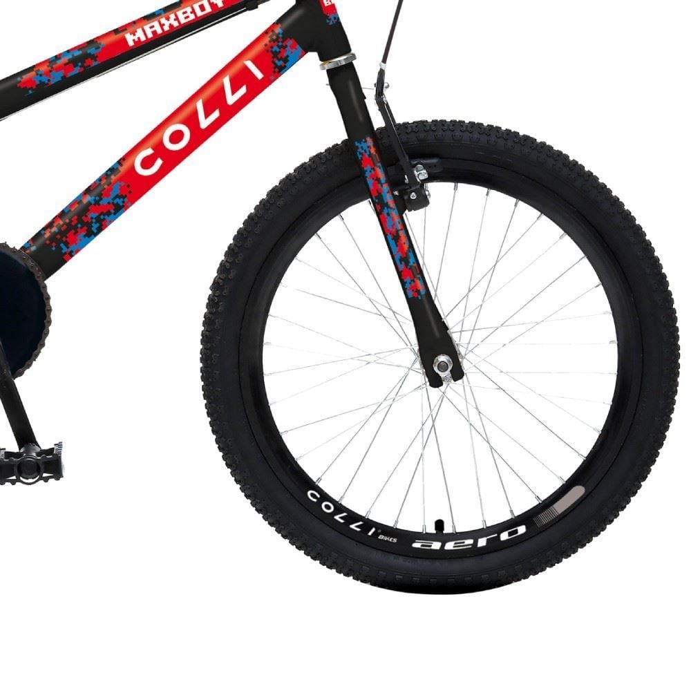 Bicicleta Aro 20 Colli Max Boy - Preto com Vermelho
