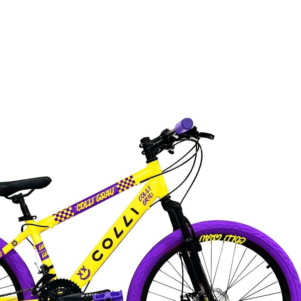 Bicicleta Aro 26 Colli Grau Freios A Disco E Suspensão Dianteira