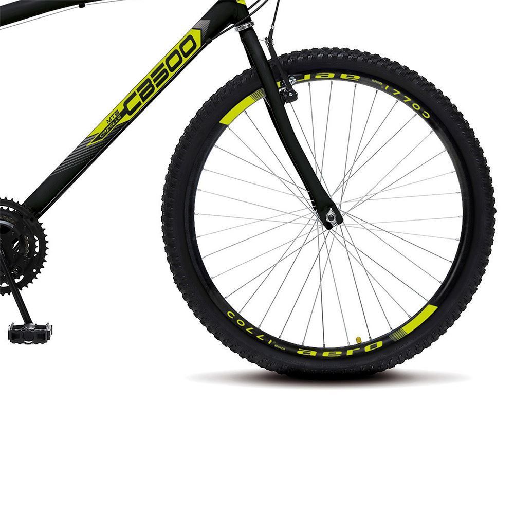 Bicicleta Colli Aro 26 Aero 18V Aço Carbono Cb 500 - Preto Fosco