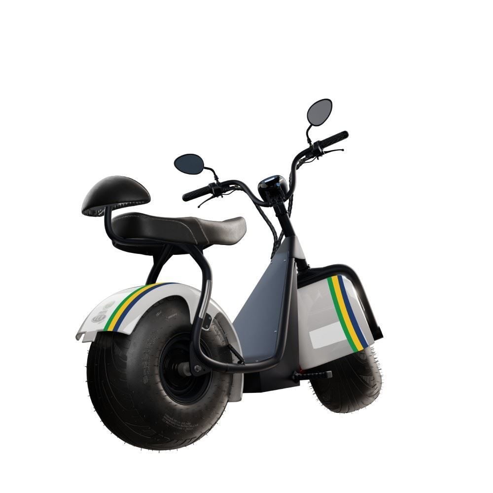 Bicicleta Elétrica Tui Motors 1000W com Bateria 60V - Branco