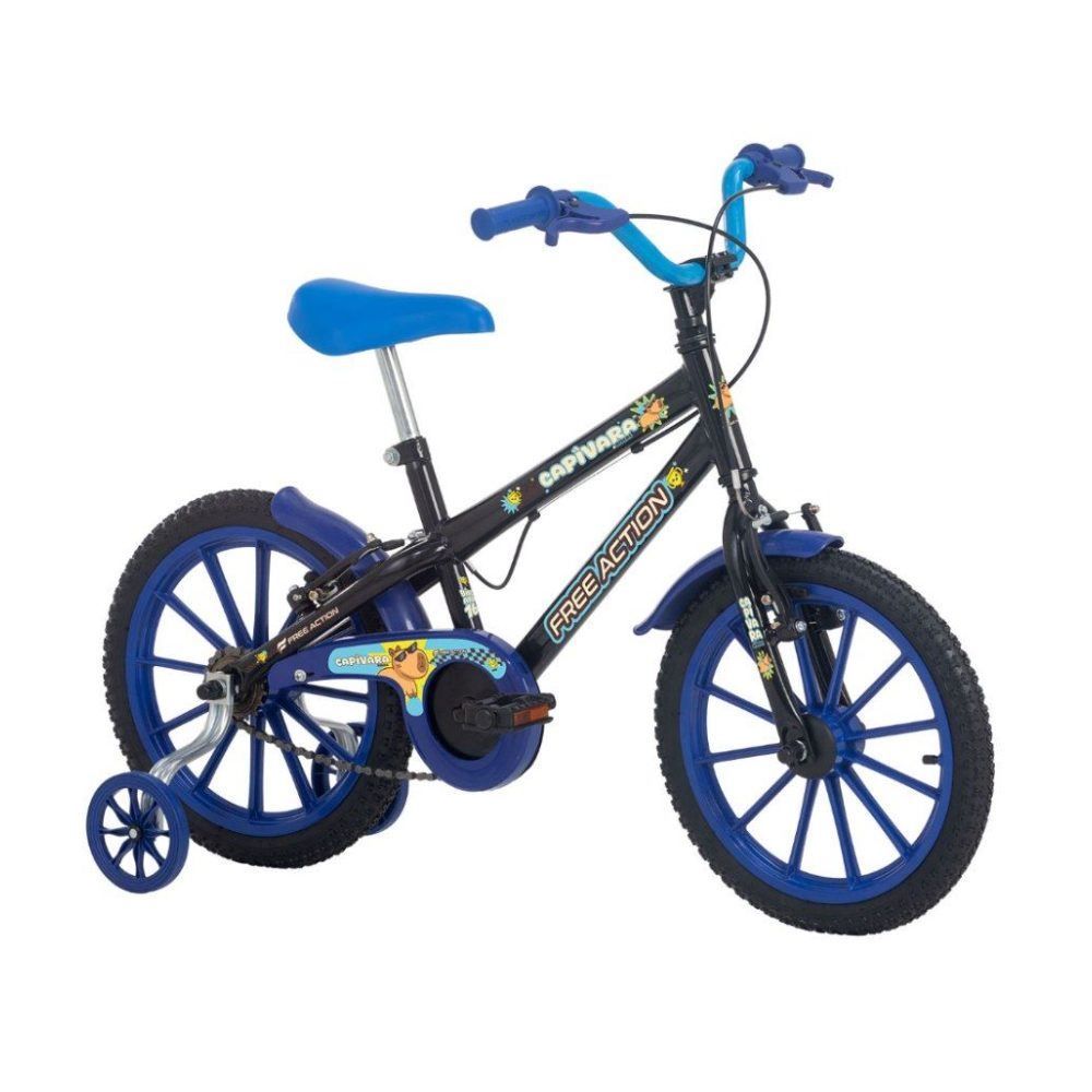 Bicicleta Infantil Aro 16 Mtb Soft Capivara Free Action - Preto 