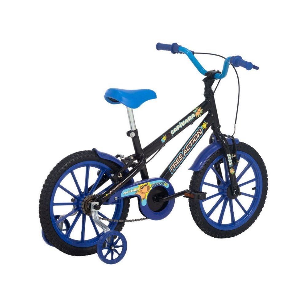 Bicicleta Infantil Aro 16 Mtb Soft Capivara Free Action - Preto 