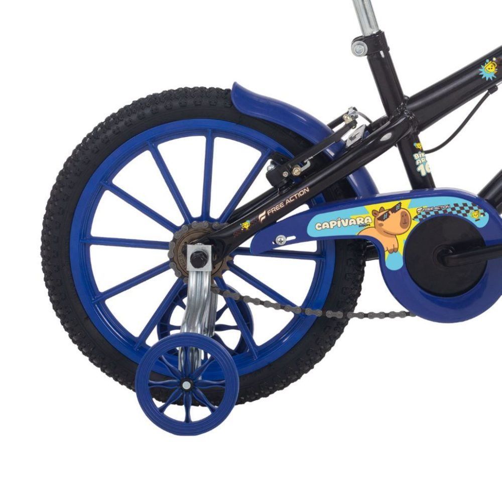 Bicicleta Infantil Aro 16 Mtb Soft Capivara Free Action - Preto 