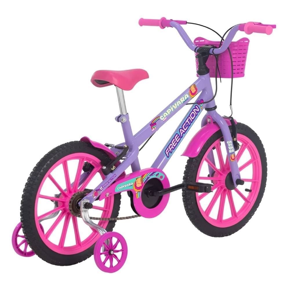 Bicicleta Infantil Aro 16 Mtb Soft Capivara Free Action - Lilás