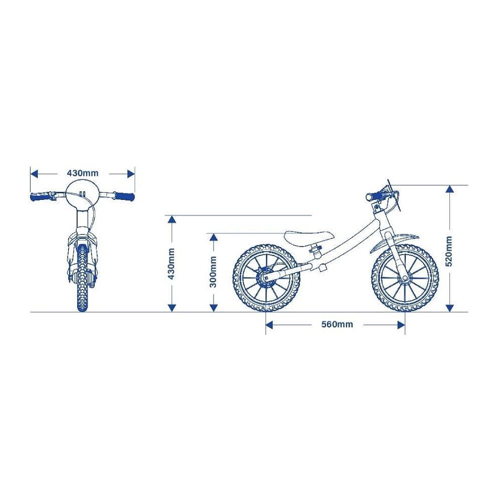Bicicleta Infantil Balance Bike Nathor - Azul