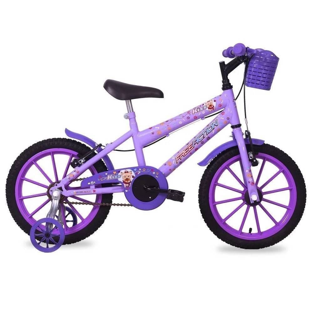 Bicicleta Infantil Fem Lilas Free Action - 302070104180156