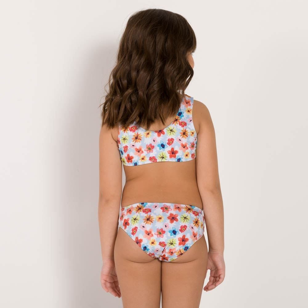 Biquíni Infantil Regata Com Laço Frontal Marmelada