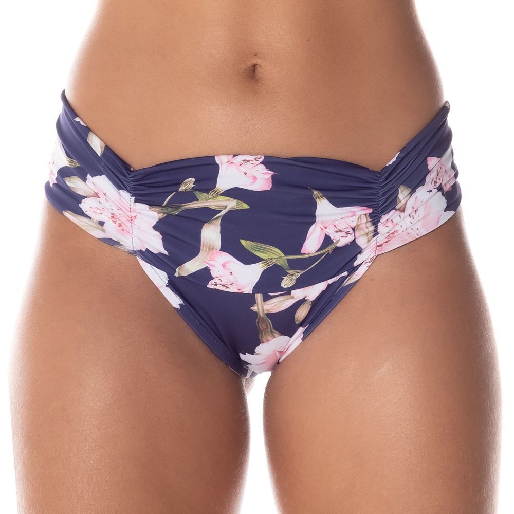 Biquíni Parte de Baixo Lisa com Franzido Boby Blues