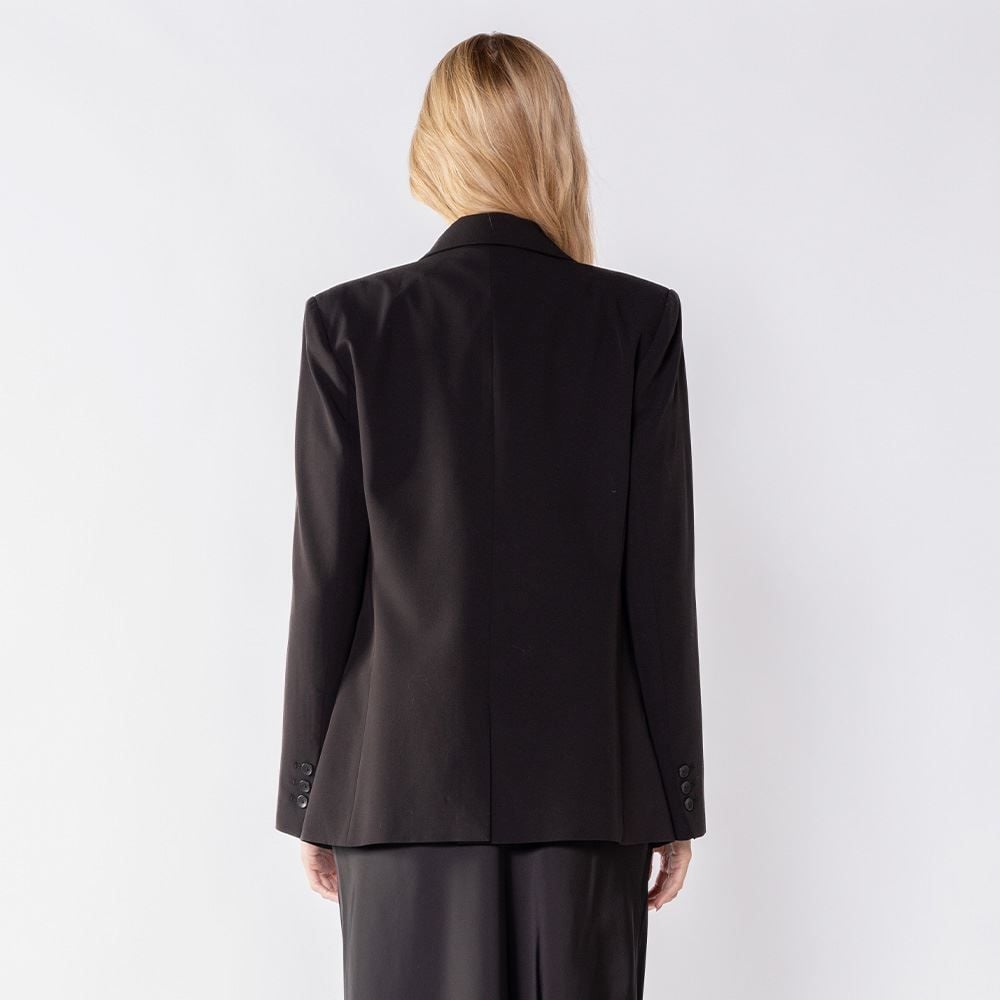 Blazer Feminino Alongado Com Ombreiras Patricia Foster