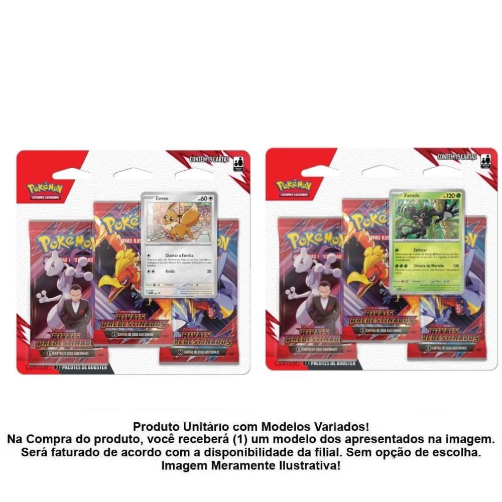 Blister Triplo Pokémon Rivais Predestinados Copag - Sortido