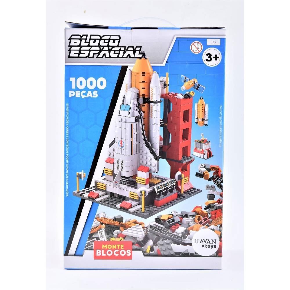 Bloco De Montar 1000Pcs Estação De Foguete Havan Toys - HBR0487