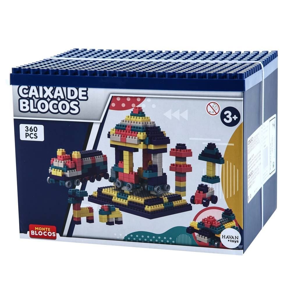 Blocos De Montar 360 Peças Havan Toys - HBR0485 