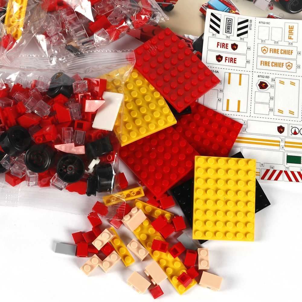 Blocos de Montar 6 em 1 Bombeiro 1000 Peças Havan Toys - HBR0985