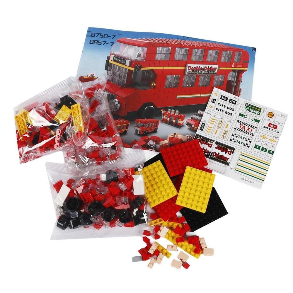 Blocos de Montar 6 em 1 Ônibus 1000 Peças Havan Toys - HBR0984
