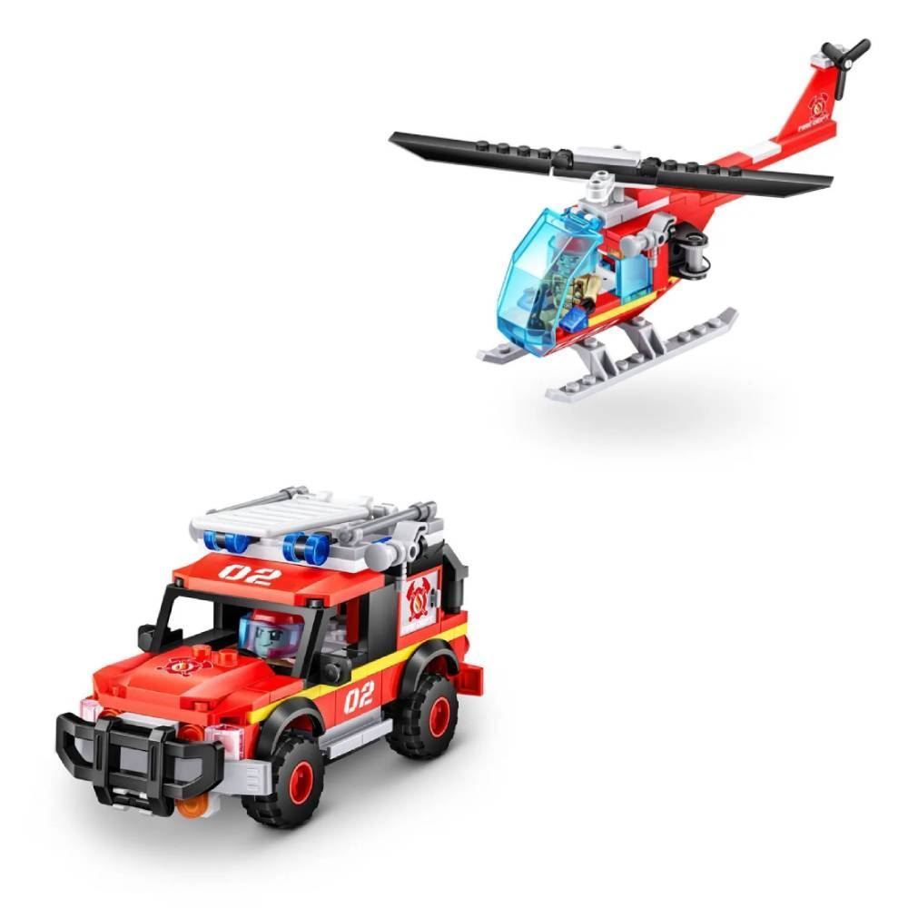 Blocos De Montar Bombeiros Resgate De Incêncio 265 Peças Fire Station Candide - 25006