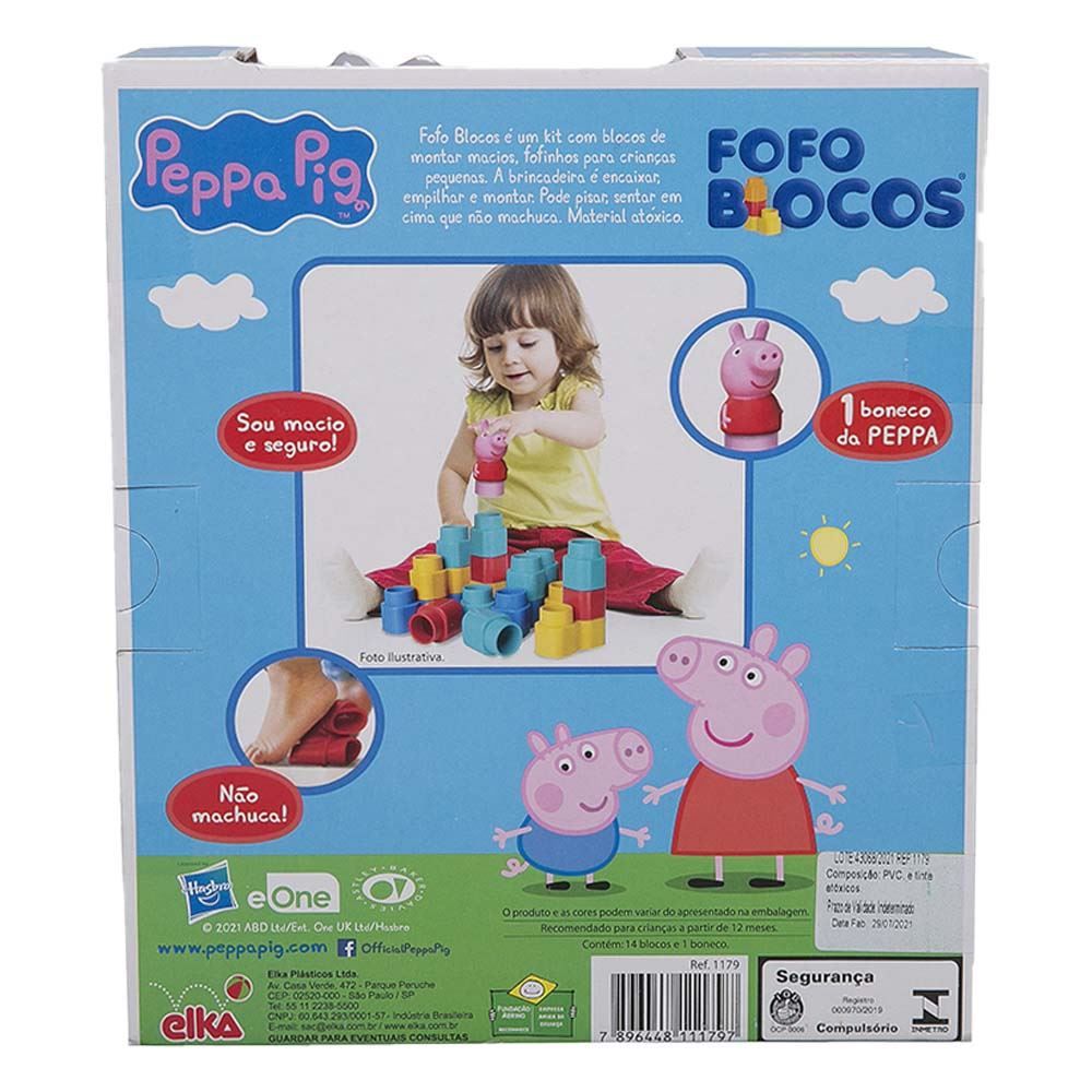 Blocos De Montar Fofo Peppa Pig Elka - 1179