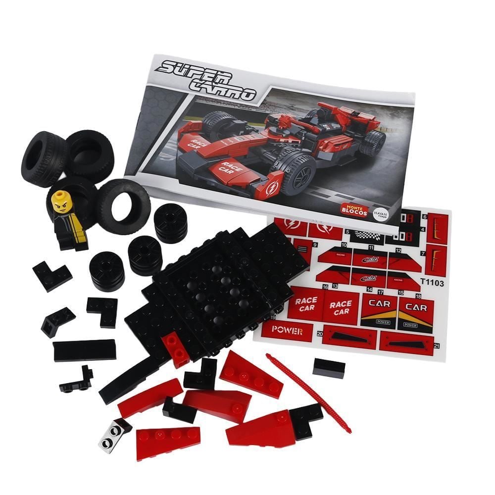 Blocos de Montar Super Carro 365 Peças Havan Toys - HBR0963