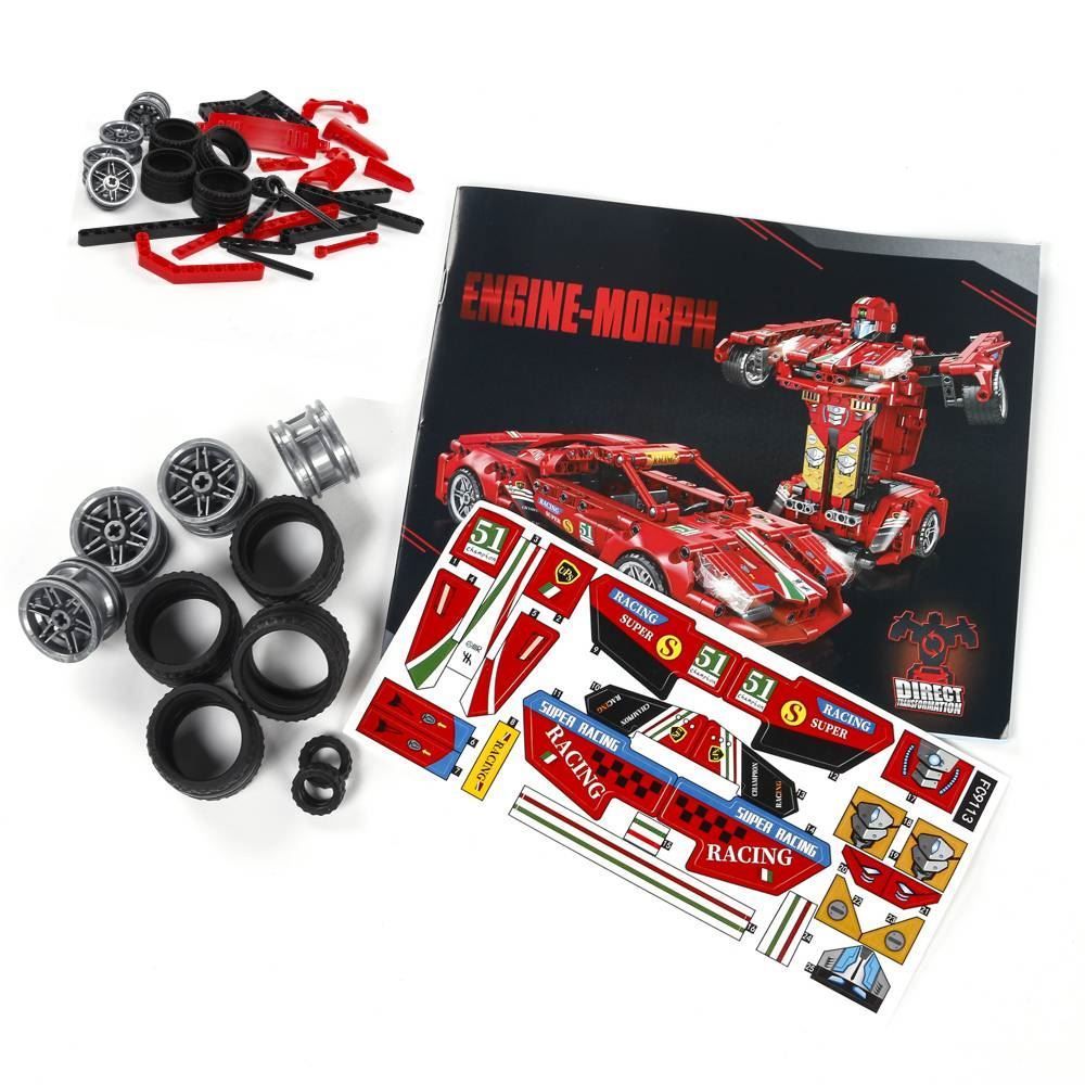 Blocos De Montar Transformação Carro Vira Robô 2 Em 1 Havan Toys - HBR0682