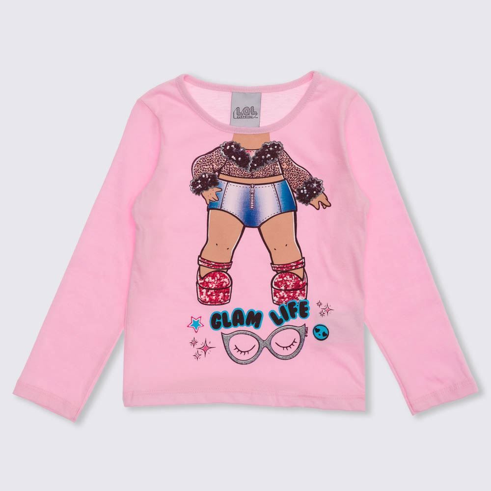 Blusa 1 a 3 anos M/Malha Boneca Lol Brandili
