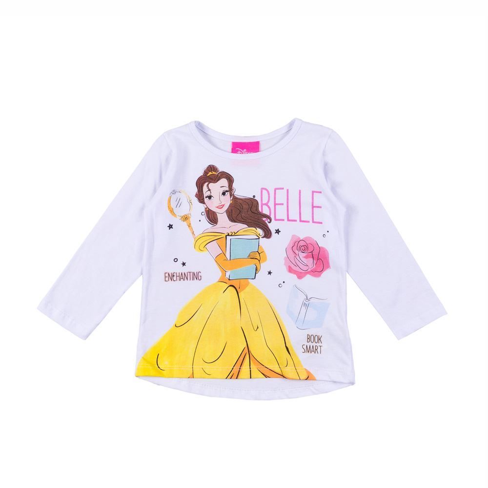 Blusa 1 a 3 anos Princesas Manga Longa Kamylus