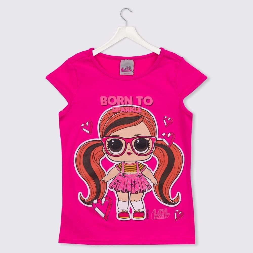 Blusa 4 a 10 anos Boneca Born To Lol