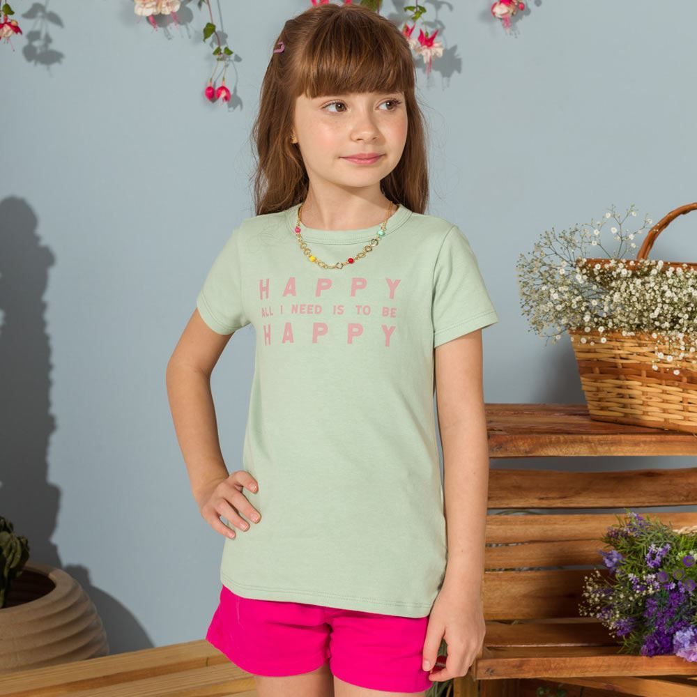 Blusa 4 a 10 anos Cotton Happy Marmelada