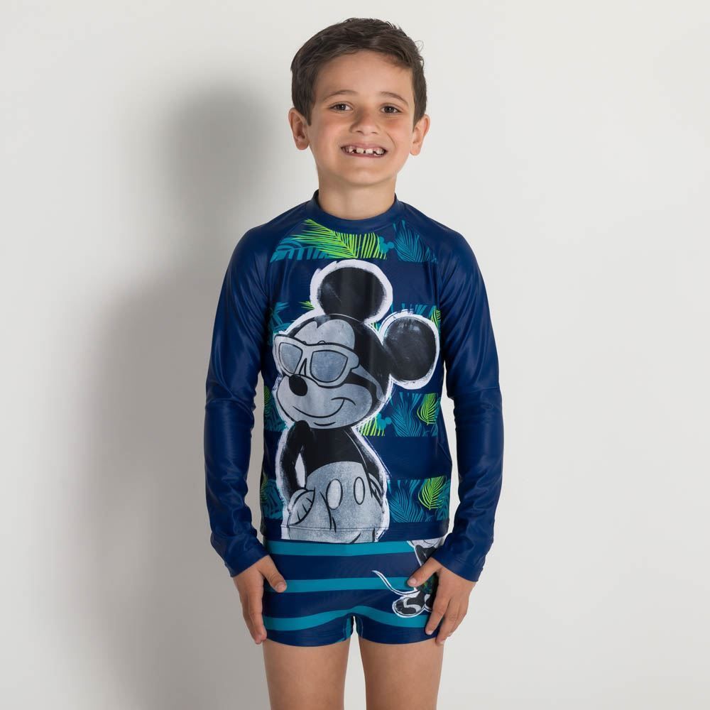 Blusa 4 a 10 anos Infantil Mickey Surf Disney
