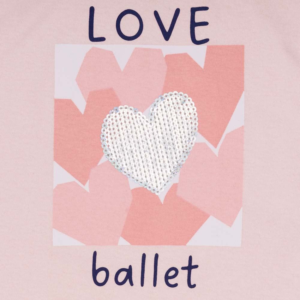 Blusa 4 a 10 anos M/Malha Balé Love Marmelada