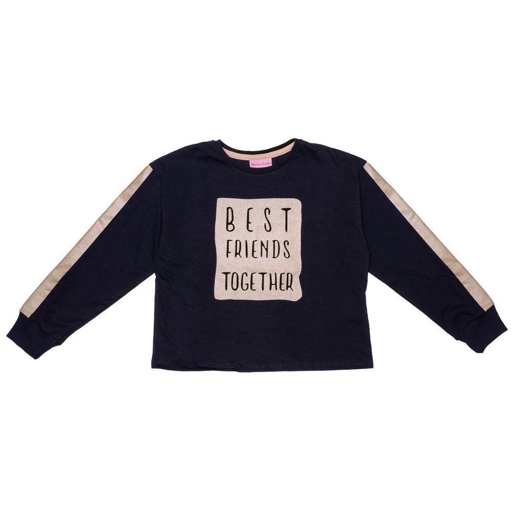 Blusa 4 a 10 anos M/Malha Best Friends Together Marmelada